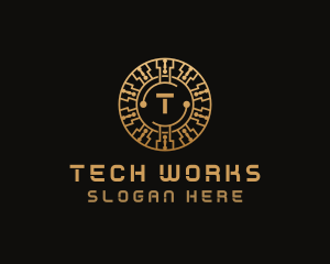 Cryptocurrency Digital Tech logo design