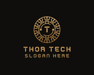 Cryptocurrency Digital Tech logo design