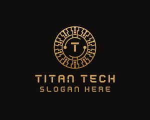 Cryptocurrency Digital Tech logo design