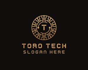 Cryptocurrency Digital Tech logo design