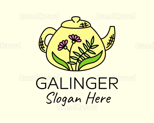 Flower Tea Pot Logo