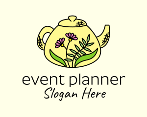 Eco Friendly - Flower Tea Pot logo design