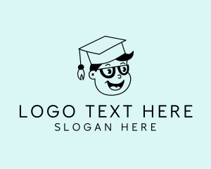 Drawing - Student Male Graduate logo design