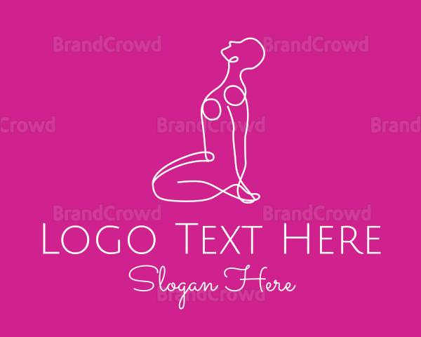Outline Yoga Pose Logo