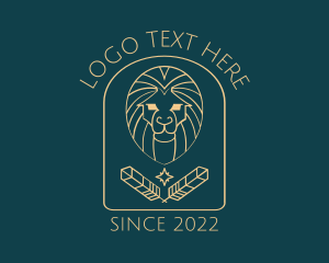 Horoscope - Elegant Lion Astrology logo design