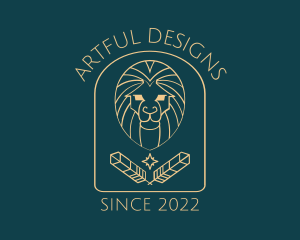 Elegant Lion Astrology logo design