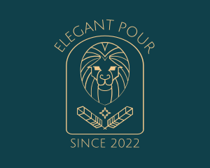 Elegant Lion Astrology logo design