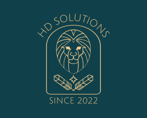 Elegant Lion Astrology logo design