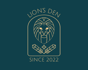 Lion - Elegant Lion Astrology logo design