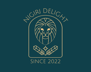 Elegant Lion Astrology logo design