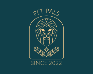 Elegant Lion Astrology logo design