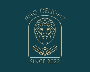 Elegant Lion Astrology logo design