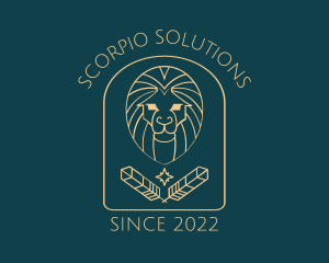 Elegant Lion Astrology logo design