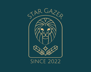 Elegant Lion Astrology logo design