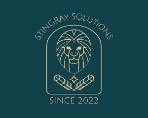 Elegant Lion Astrology logo design