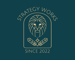 Elegant Lion Astrology logo design