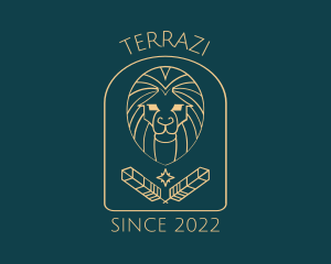 Elegant Lion Astrology logo design