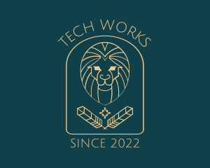 Elegant Lion Astrology logo design