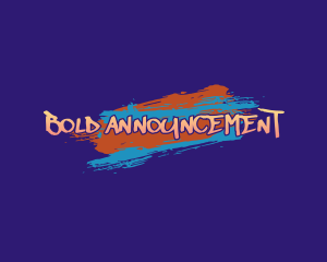 Announcement - Wall Art Graffiti Wordmark logo design