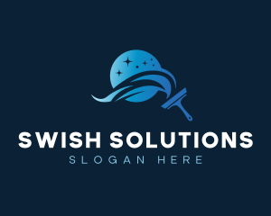 Sanitation Swish Cleaning logo design