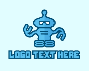 Robot - Blue Tech Robot logo design