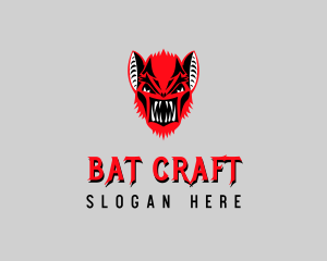 Bat - Evil Monster Bat logo design