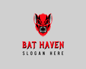 Bat - Evil Monster Bat logo design