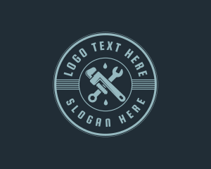 Pipe Wrench - Handyman Wrench Tools logo design