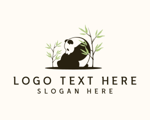 Bear - Sleeping Panda Sanctuary logo design
