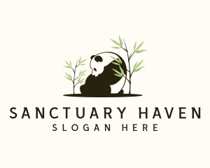 Sleeping Panda Sanctuary logo design