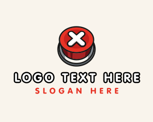 Gaming Button Letter X logo design