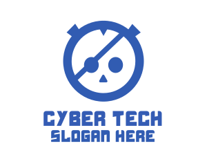 Hacker - Blue Pirate Circle logo design