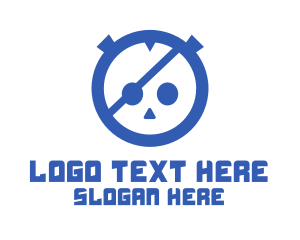 Video Game - Blue Pirate Circle logo design
