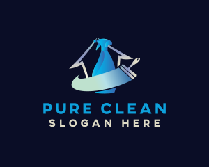 Housekeeping Cleaning Sanitation logo design