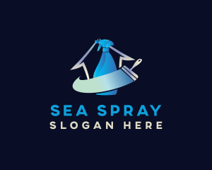 Housekeeping Cleaning Sanitation logo design