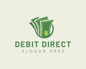 Debit - Green Cash Money logo design
