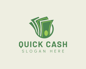 Green Cash Money logo design