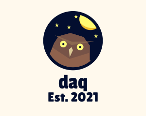 Night - Midnight Owl Head logo design
