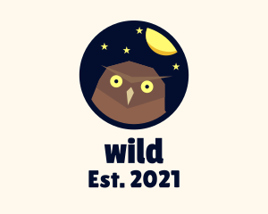 Aviary - Midnight Owl Head logo design