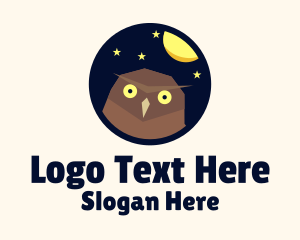 Midnight Owl Head Logo