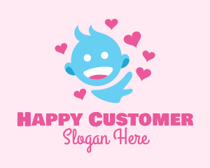 Happy Baby Hearts  logo design