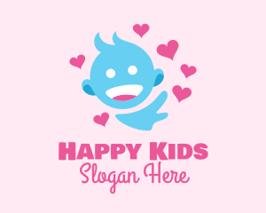 Happy Baby Hearts  logo design