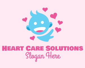 Happy Baby Hearts  logo design