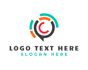 Message - Bubble Letter C logo design