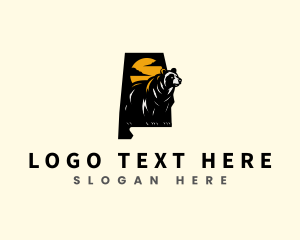 Southern Longleaf Pine - Alabama Wild Bear logo design