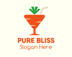 Refreshing - Carrot Juice Cocktail Drink logo design