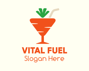 Nutritious - Carrot Juice Cocktail Drink logo design