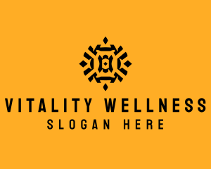 Mandala Pattern Wellness logo design