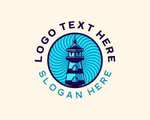 Scenic - Nautical Lighthouse Tower logo design