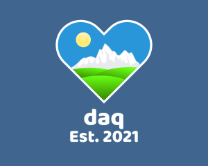 Natural - Heart Environmental Landscape logo design